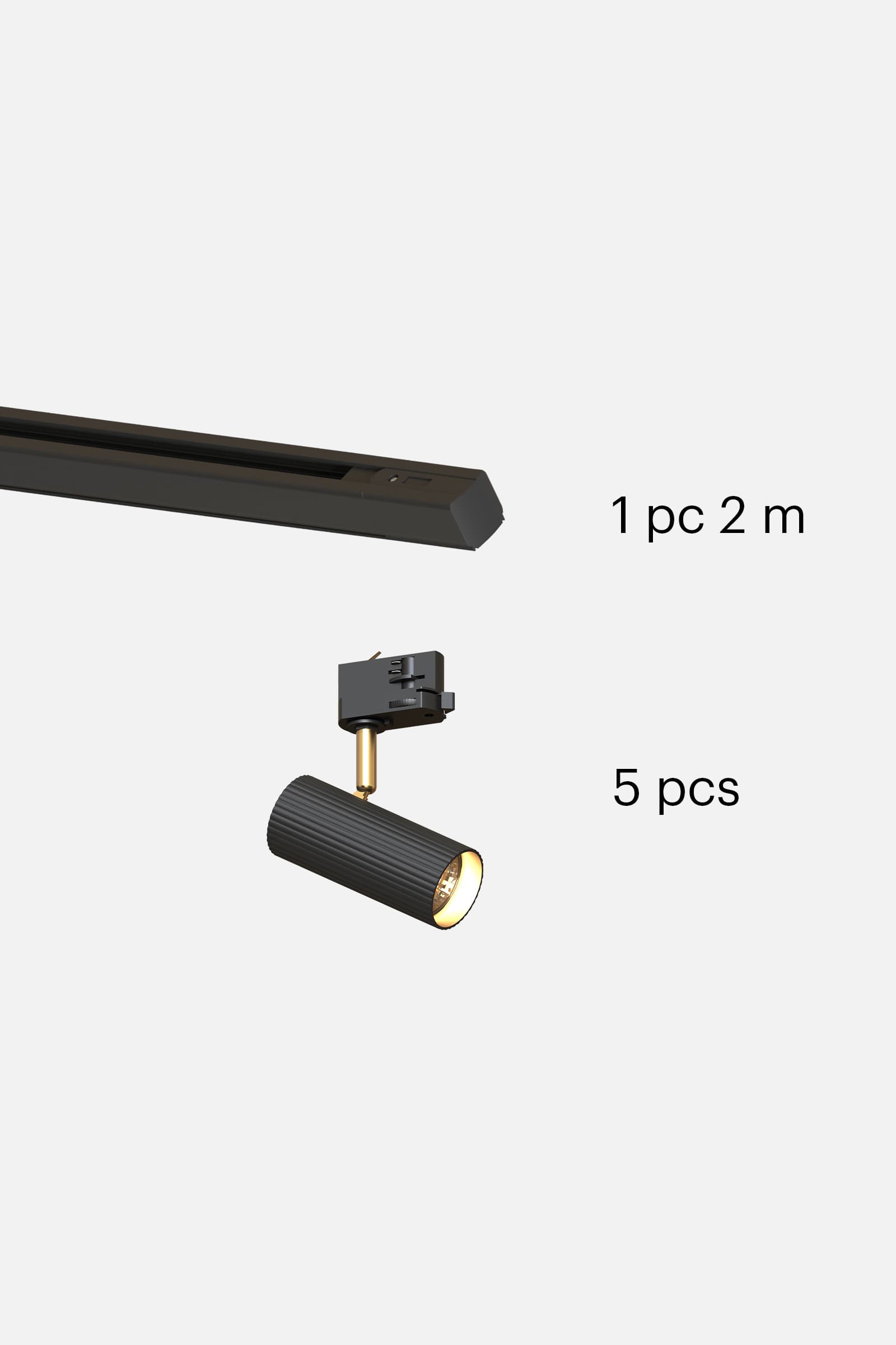 Skenpaket 2 m Hubble-spot 5 Svart